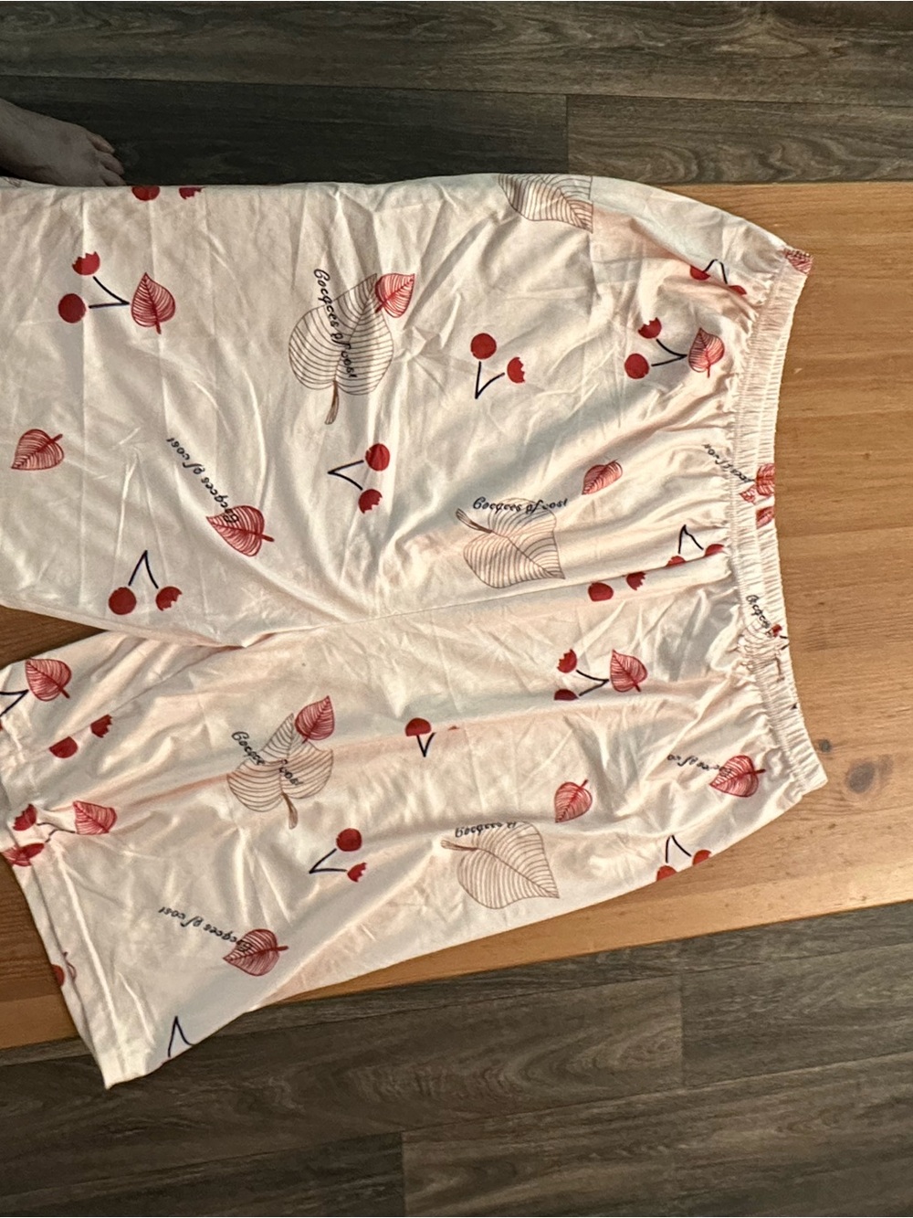 Women's Pink Cherry Print Lounge Shorts